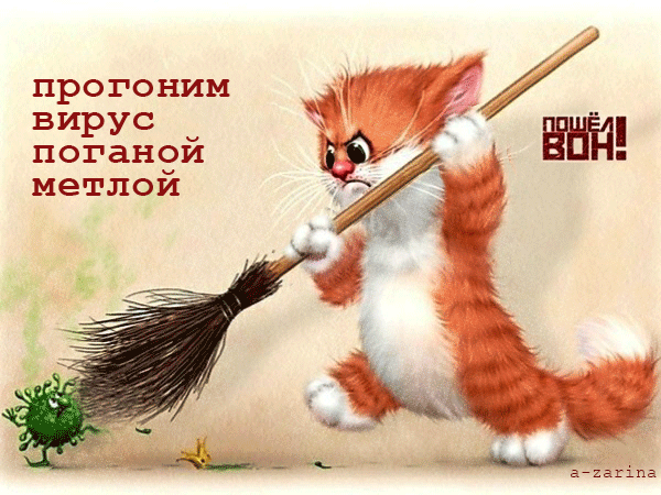 Гифка прогоним вирус поганой метлой Гифка прогоним вирус поганой метлой