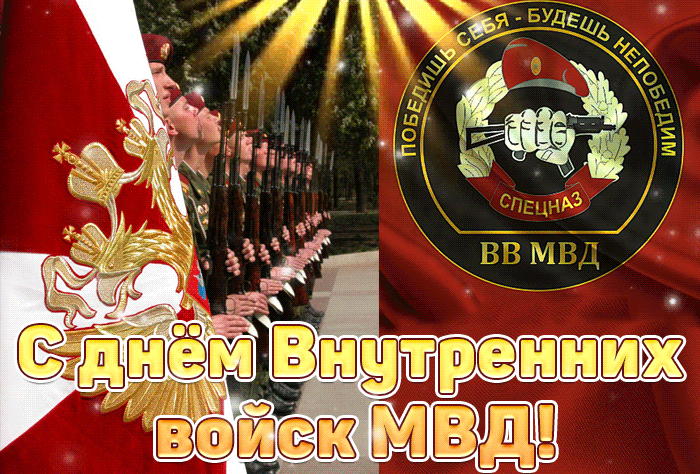 Гифки с днём внутренних войск МВД России