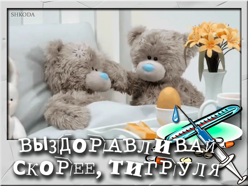 Гифка выздоравливай скорее, тигруля