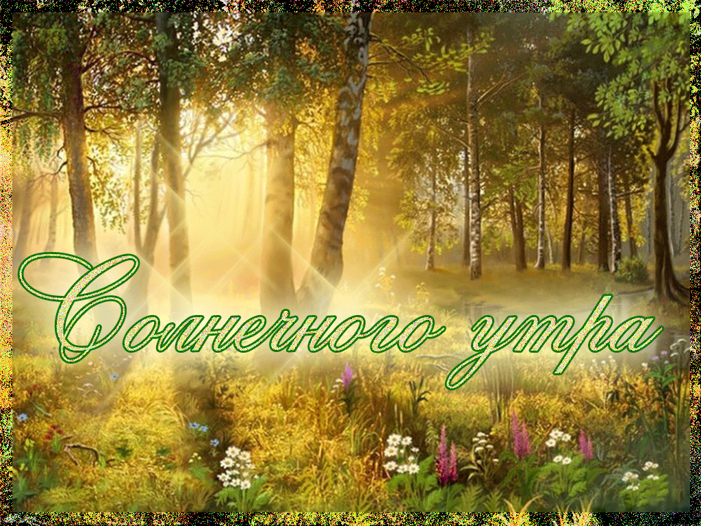 Gif открытка с пожеланием солнечного летнего утра! Картинки с добрым летним утром.