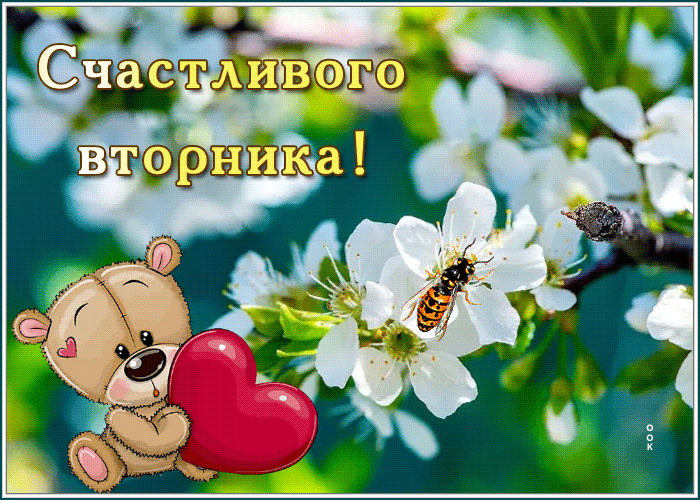 Картинка с пожеланием счастливого весеннего вторника
