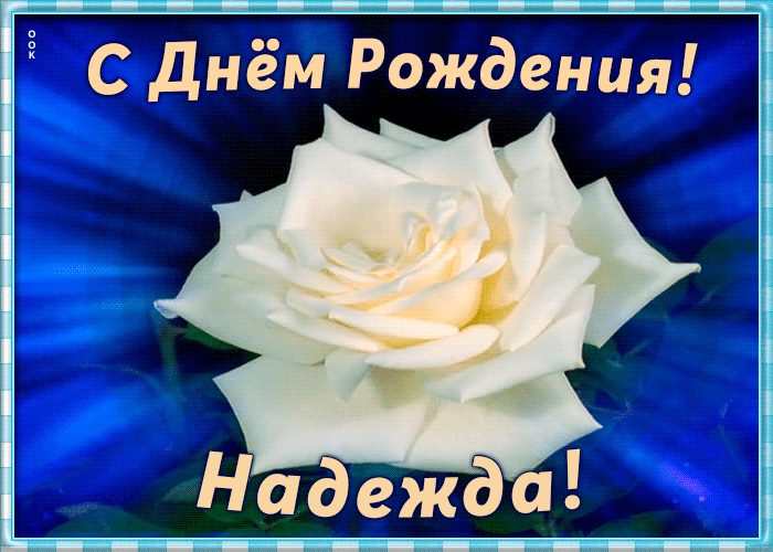 Необычная открытка с Днем Рождения Надежда