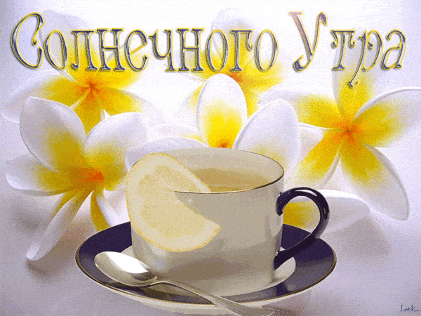 Красивая гиф открытка с пожеланием солнечного Июньского утра!