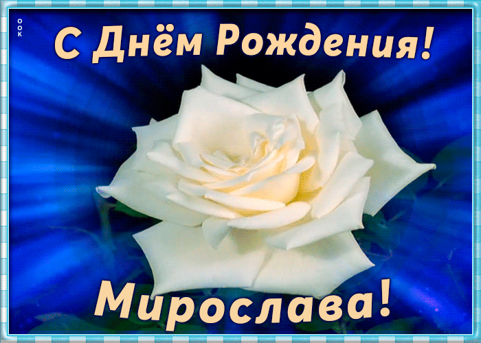 Необычная открытка с Днем Рождения Мирослава