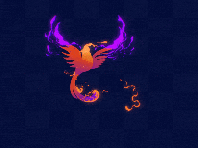 Красивая анимированная картинка с фениксом аватарка для Discord