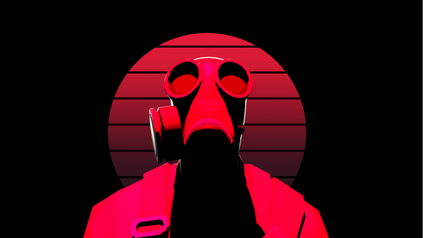 Анимированная картинка обои Team Fortress 2 Pyro, Фото на стим профиль