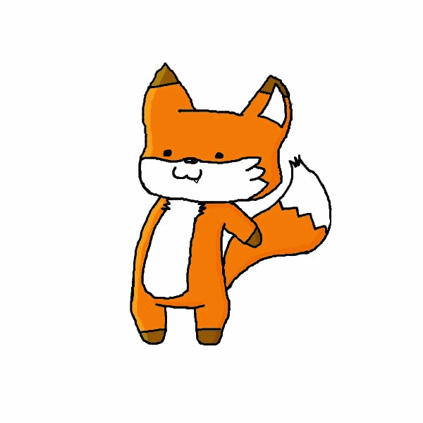 Gif картинка танцующая лисичка на прозрачном фоне