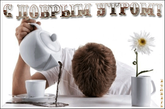 Смешная гиф картинка Доброе утро: С добрым утром!