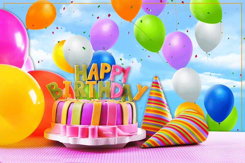 Красивая яркая и бесплатная открытка Happy Birthday Красивая яркая и бесплатная открытка Happy Birthday