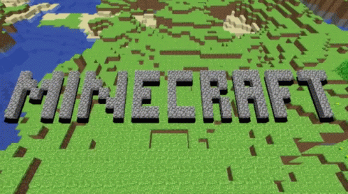 Minecraft Alpha GIF с надписью для ДС