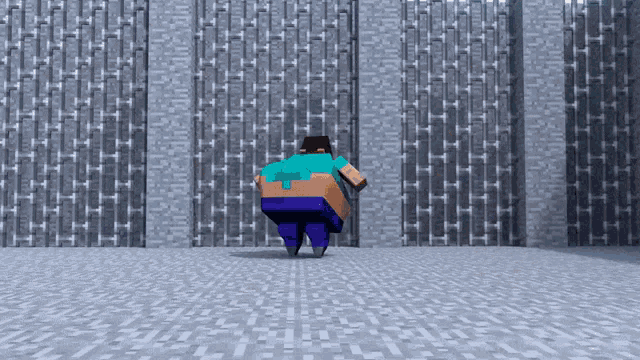 Fat Herobrine Minecraft GIF угарная gif картинка для дискорда на АВУ!