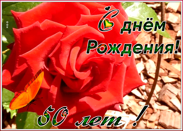 Оригинальная открытка с юбилеем 50 лет