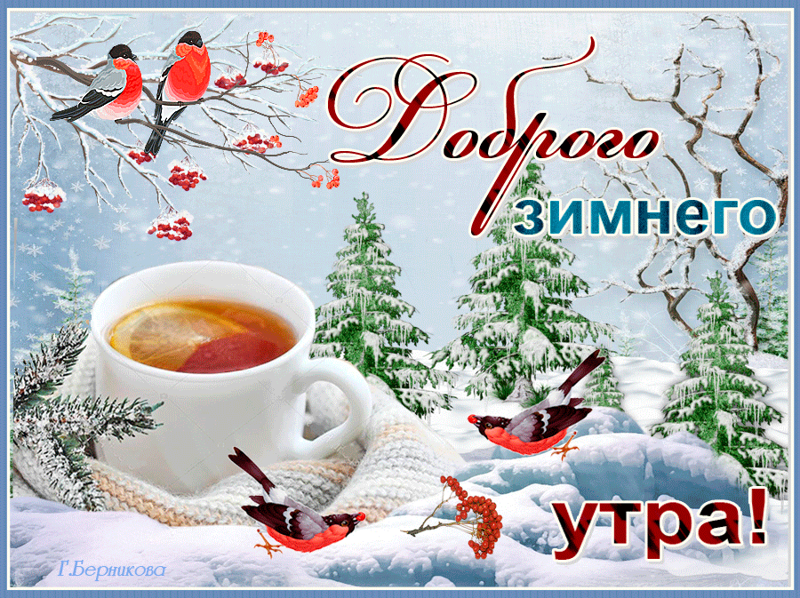 Красивые картинки Доброе зимнее утро!