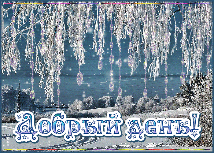 Прекрасная зимняя открытка добрый день