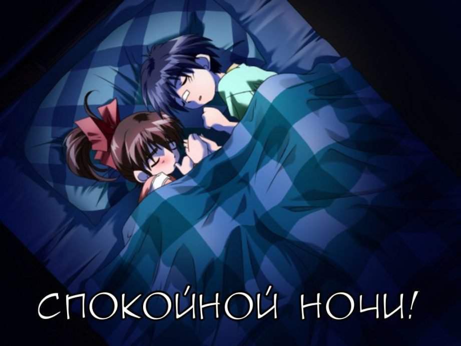 Спокойной ночи, приятных сновидений в аниме картинках!