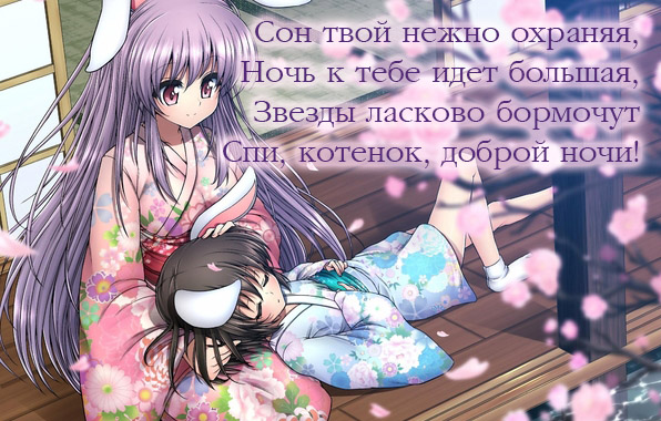 Картинки с надписями спи котенок доброй ночи