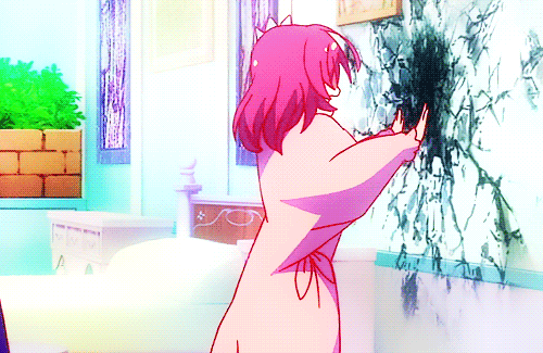 Amaburi, Великолепный парк Амаги, Anime, Аниме, биться головой, Аниме девушка бьется головой об стол
