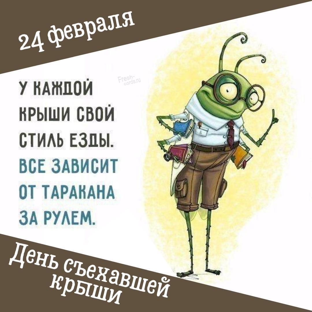 Смешная картинка у каждой крыши свой стиль езды. Всё зависит от таракана за рулём.