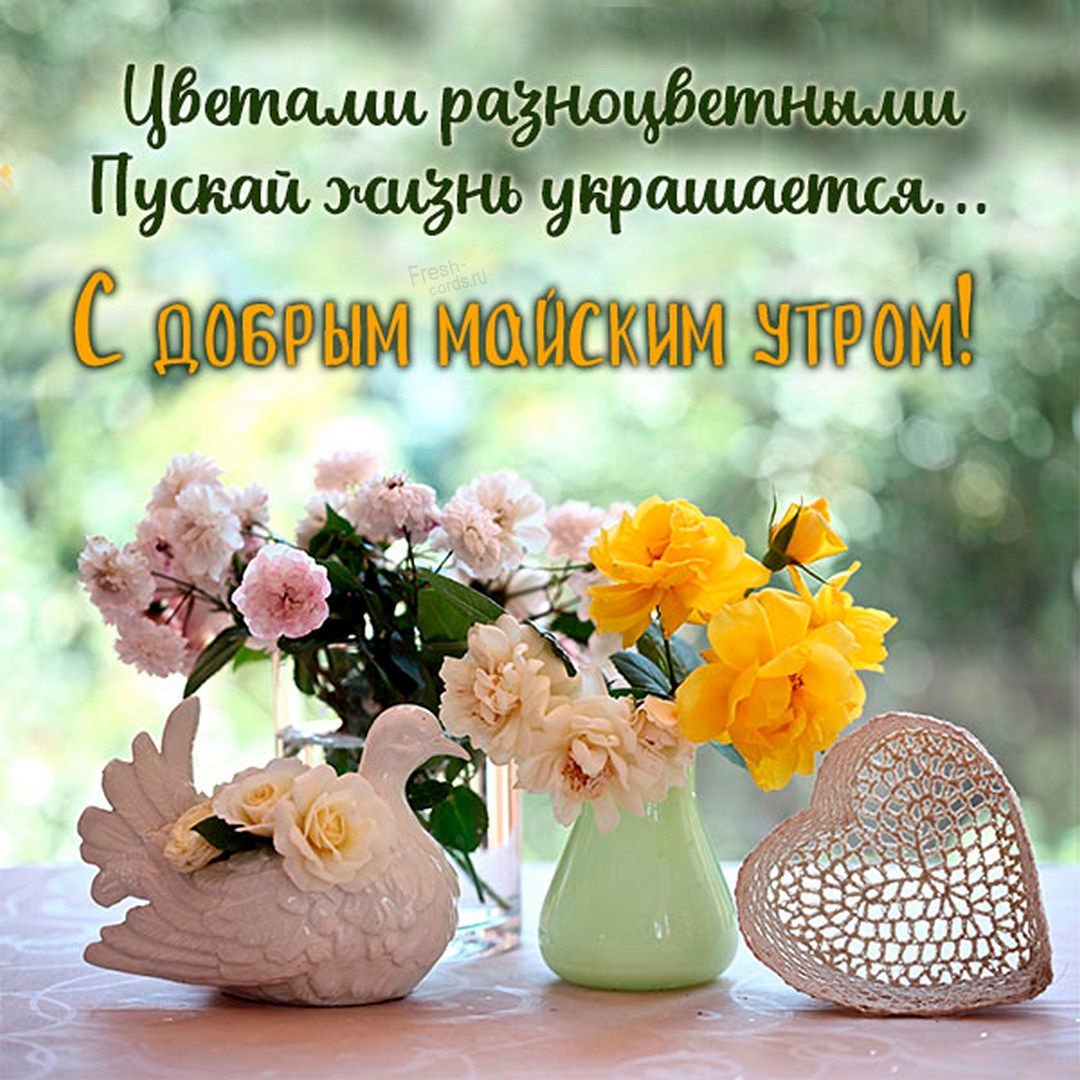 Цветами разноцветными, пускай жизнь украшается... С добрым Майским утром!