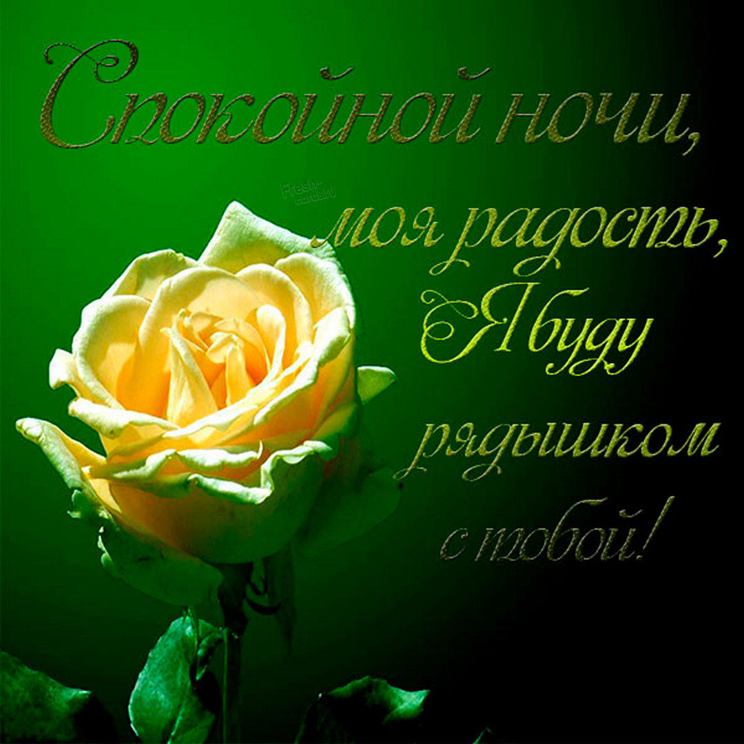 Спокойной ночи моя радость, я буду рядышком с тобой!