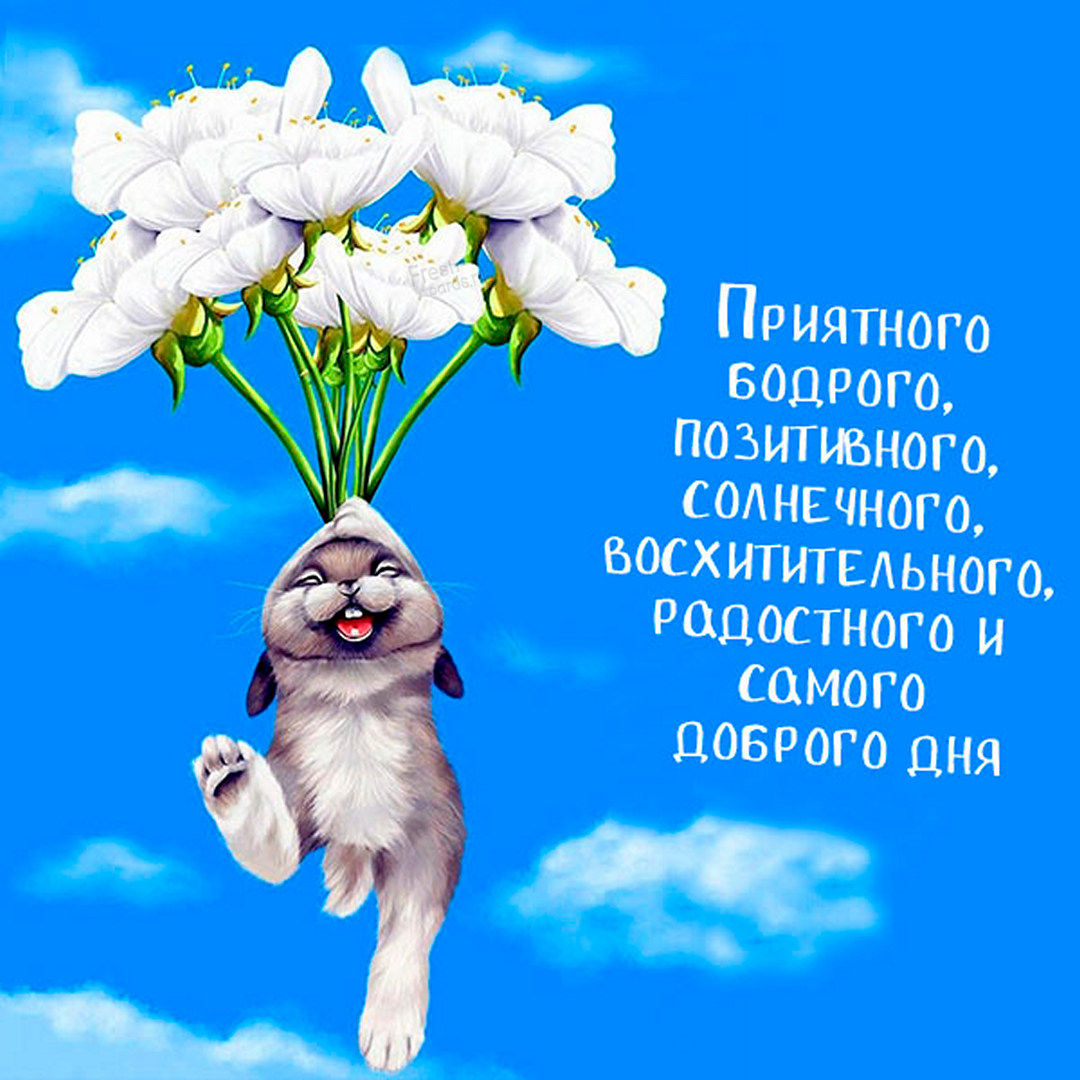 Картинка приятного бодрого, позитивного, солнечного, восхитительного, радостного и самого доброго дня!