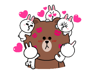 Стикеры line Cony and Brown