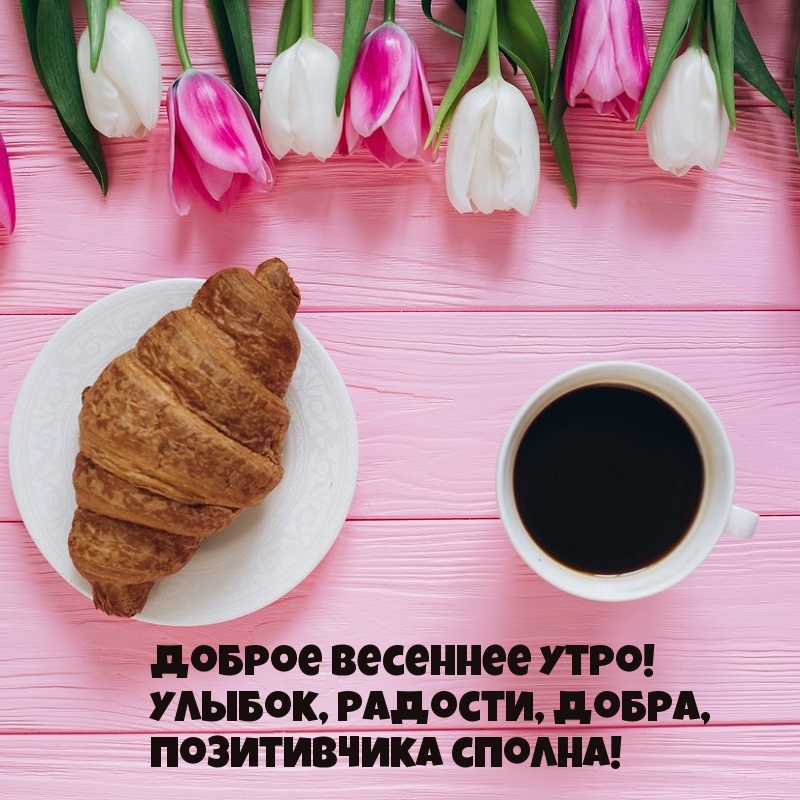 Очень красивая открытка с добрым весенним утром! Улыбок, радости, добра и позитивчика сполна! Очень красивая открытка с добрым весенним утром! Улыбок, радости, добра и позитивчика сполна!