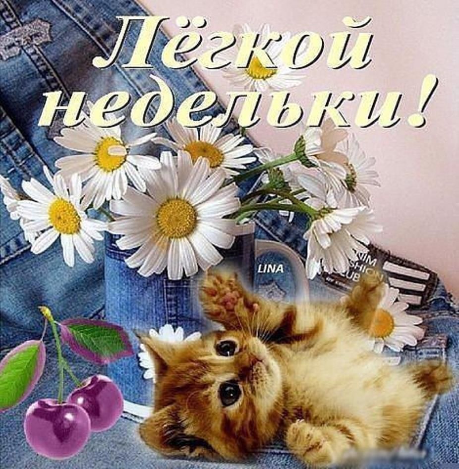 Хорошей трудовой недели открытки, Легкой недели.