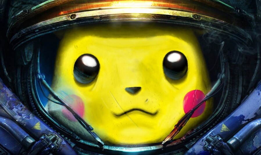 Пикачу морпех терранов из Starcraft — Картинки для аватарки. Ава стим, Пикачу в космосе, Аватарки для игр.