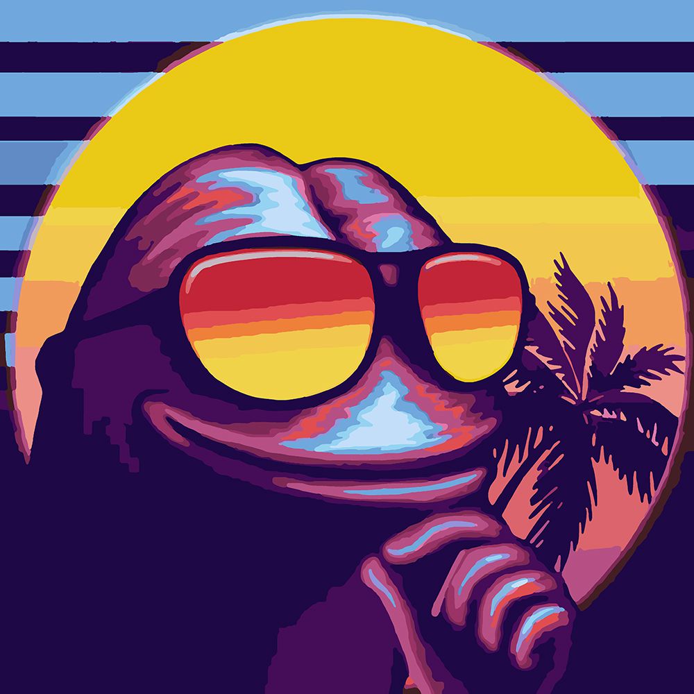 Pepe 80s, Ретро Вейв Пепе, Аватар стим.