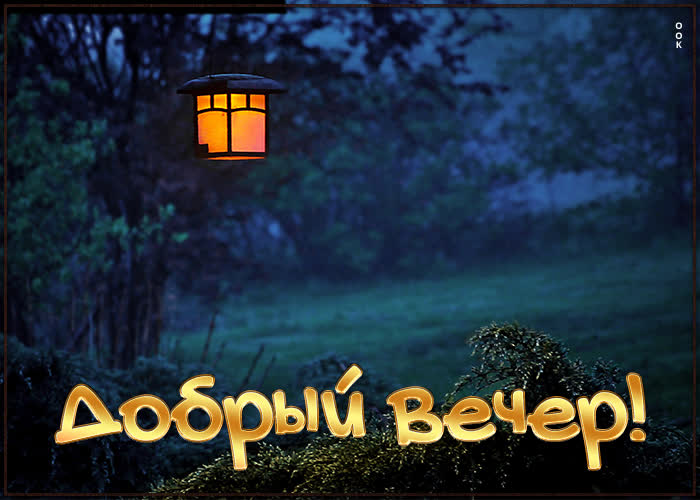 Красивая летняя картинка добрый вечер с фонариком.