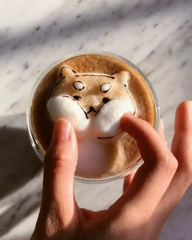 Смешная gif картинка рисунки на кофе. Смешная gif картинка рисунки на кофе.