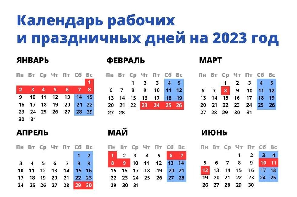 Правительство РФ опубликовало календарь выходных и праздников на 2023 год.