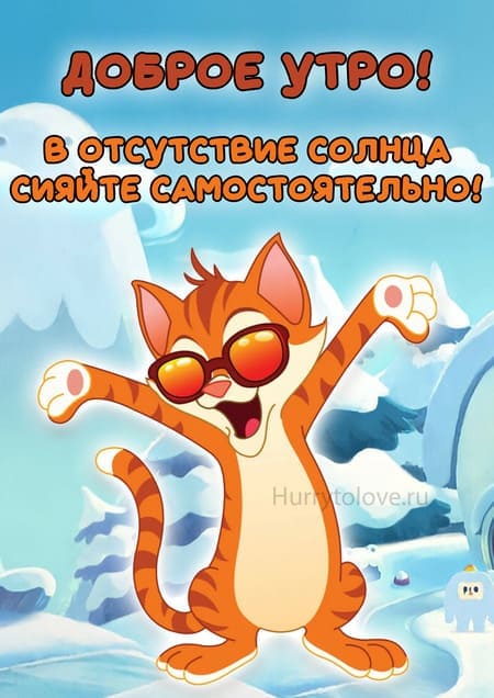 Доброе утро зимнее прикольное поздравление!