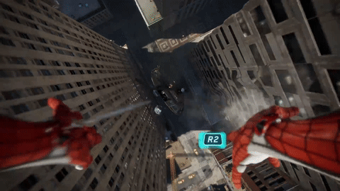 Spider man Marvel ps4 геймплей, Человек паук ps4 gif.