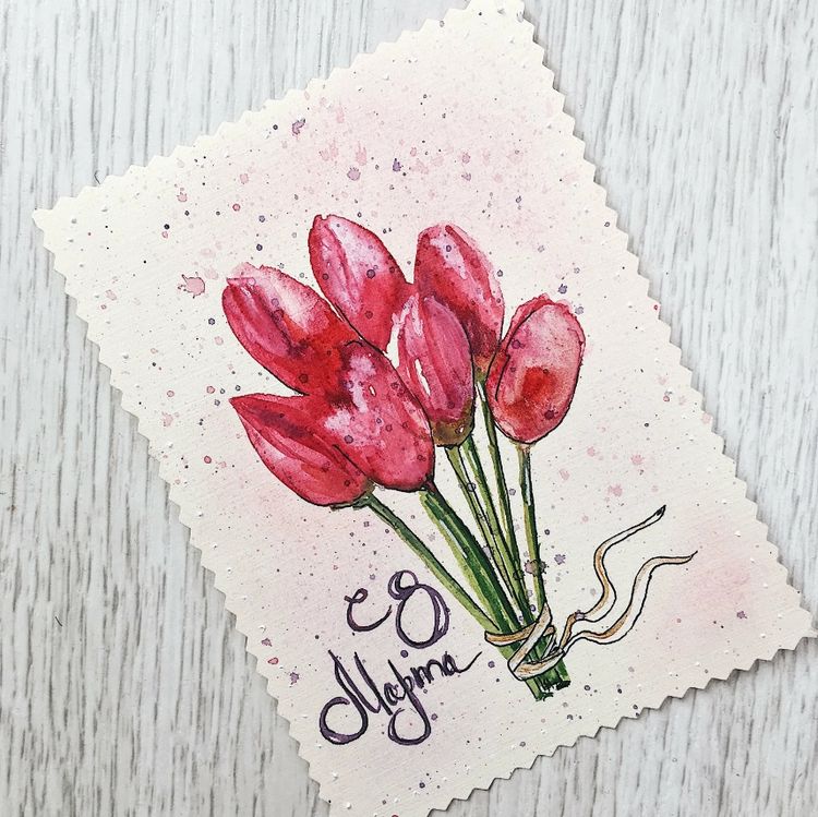Рисунки на 8 марта в школу.