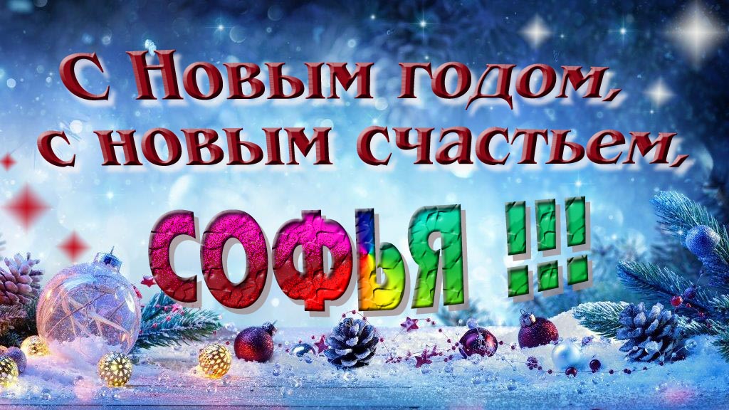 С Новым счастьем, с новым годом, Софья!