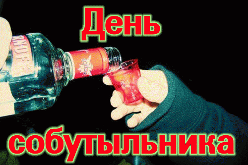 Анимация 7 Декабря праздник собутыльника.