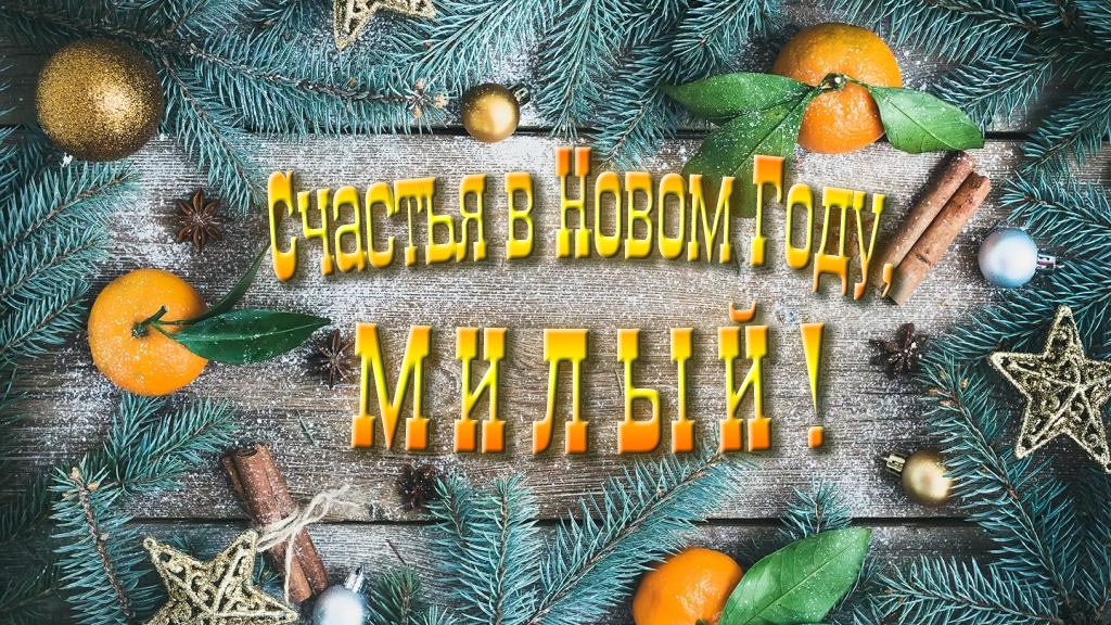 Желаю счастья в Новом году, Милый!