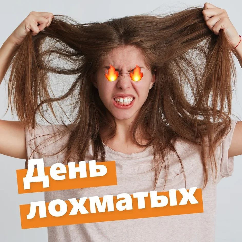 Смешная Картинка поздравление с Днем лохматых.