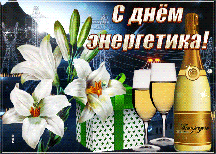 Картинка на День энергетика с цветами