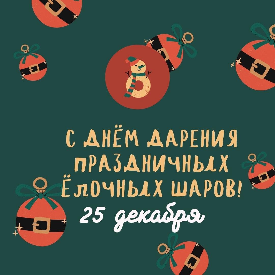 Коллекция открыток с Днем дарения ёлочных шаров. Коллекция открыток с Днем дарения ёлочных шаров.
