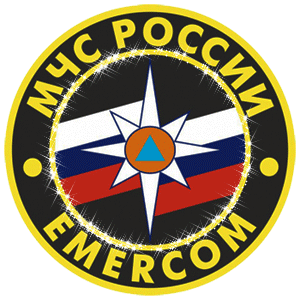 Gif картинка значок МЧС РФ на прозрачном фоне.