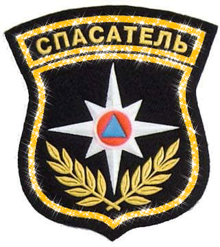 Гифка Герб спасателей МЧС на прозрачном фоне.