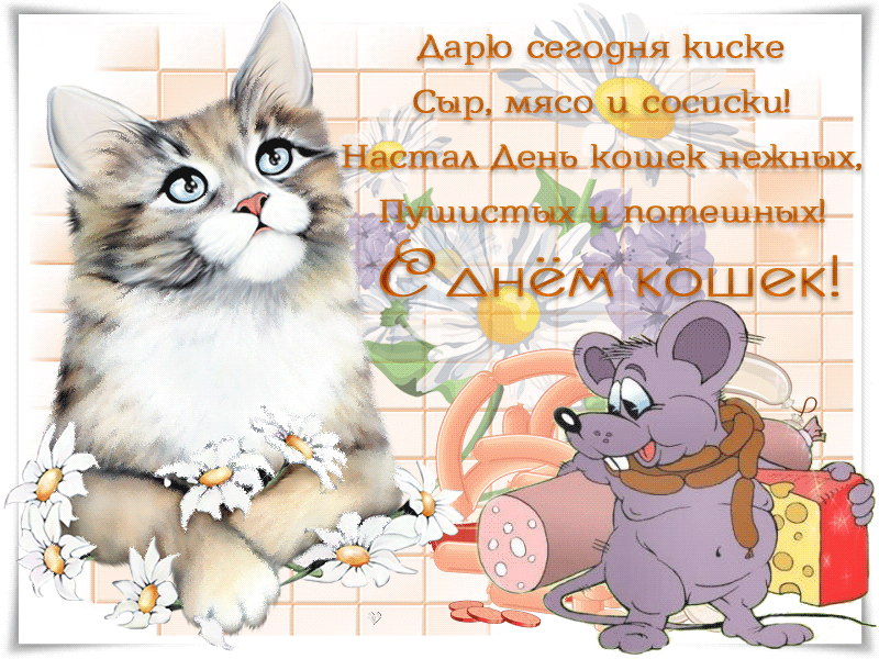 Пожелания и поздравления на Всемирный день кошек.