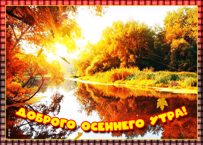 Gif картинки с осенним добрым утром.