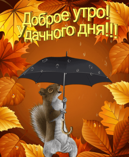 Приветствие с добрым осенним утром