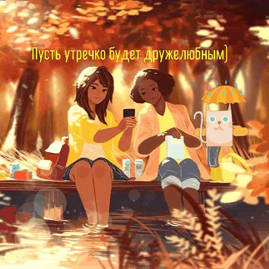 Необычная картинка с добрым осенним утром, которую можно послать своему мужчине — Соблазнительное утро.