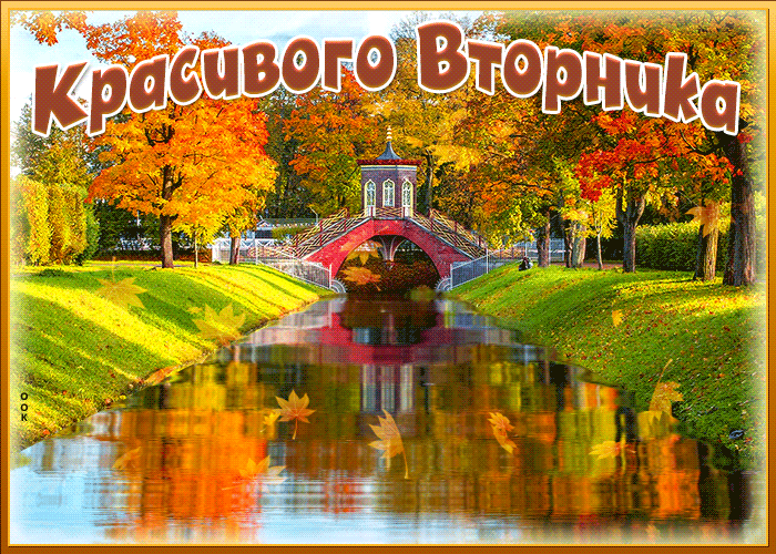 Замечательная осенняя открытка с природой Красивого вторника.
