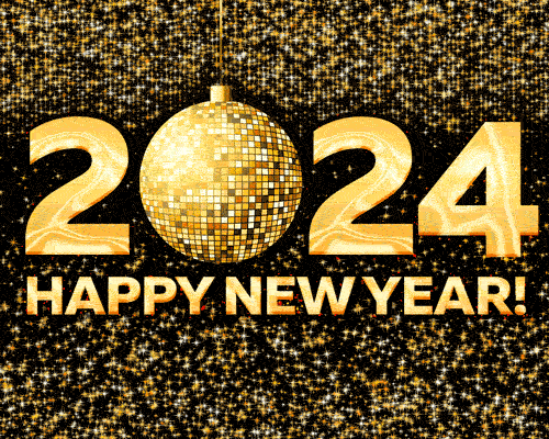 Необычная анимация Happy New Year 2024.